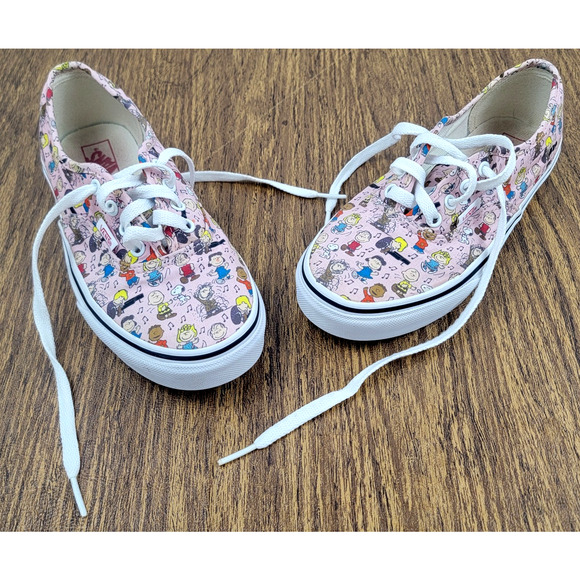 Vans Other - Vans x Peanuts 2017 Dance Party Authentic Skateboard Shoes US Kid's Size 3 Pink